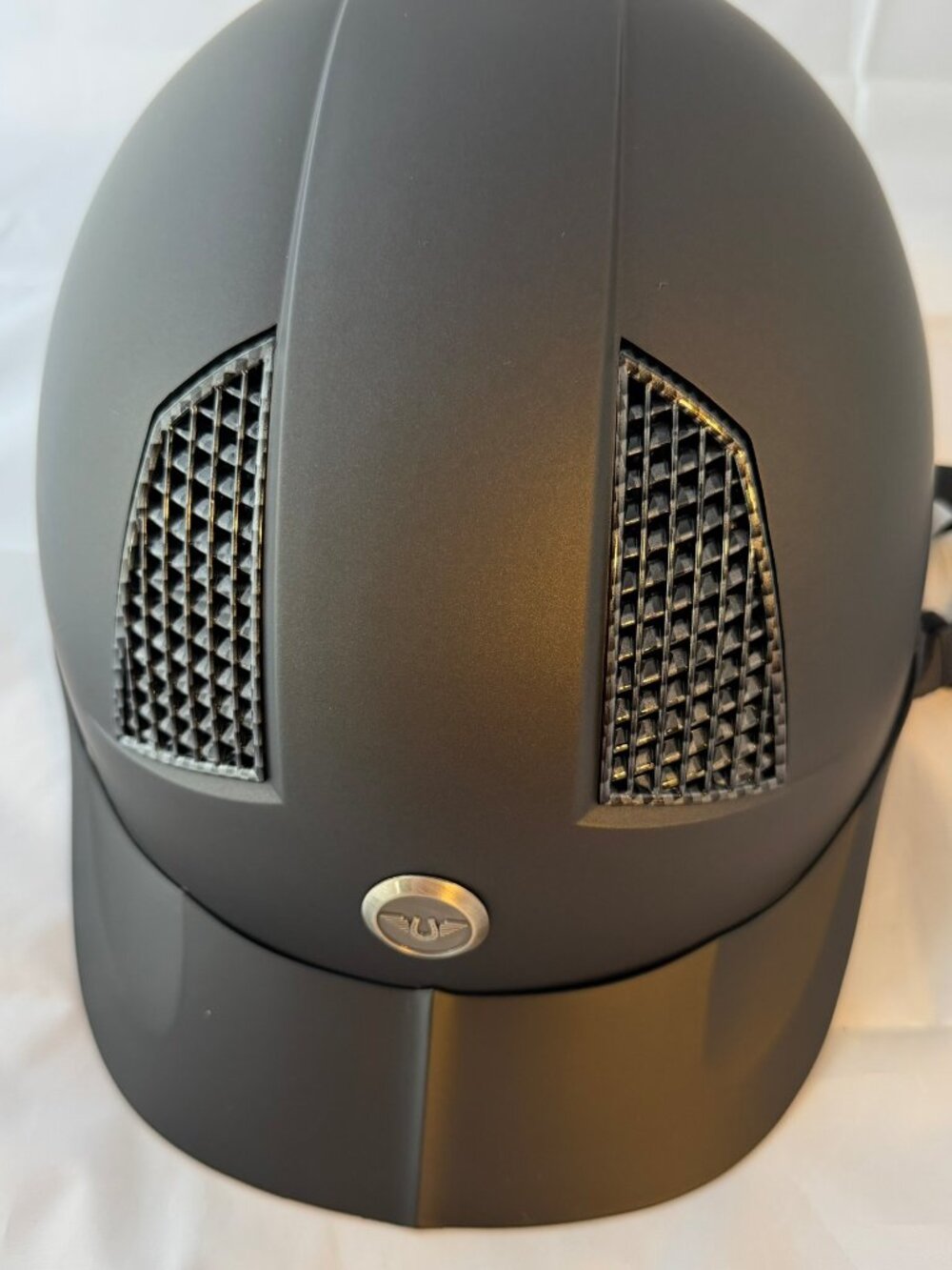TuffRider Starter Carbon Fiber Print Helmet, Black Size Large NIB - Picture 2 of 9